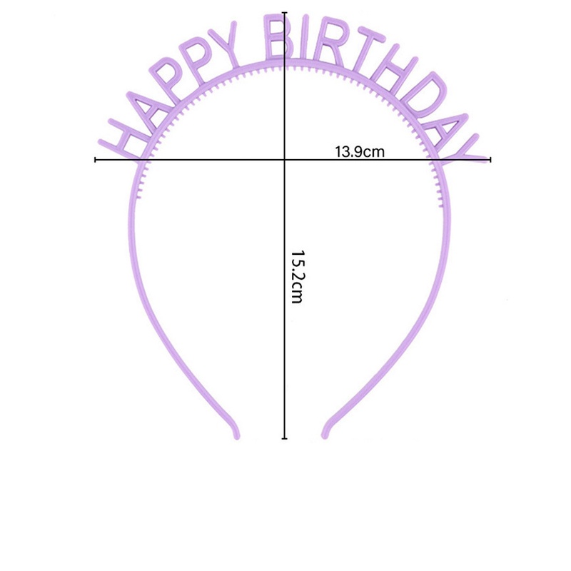 Cài tóc nhựa hình chữ Happy Birthday nhiều màu dễ thương cho bé gái