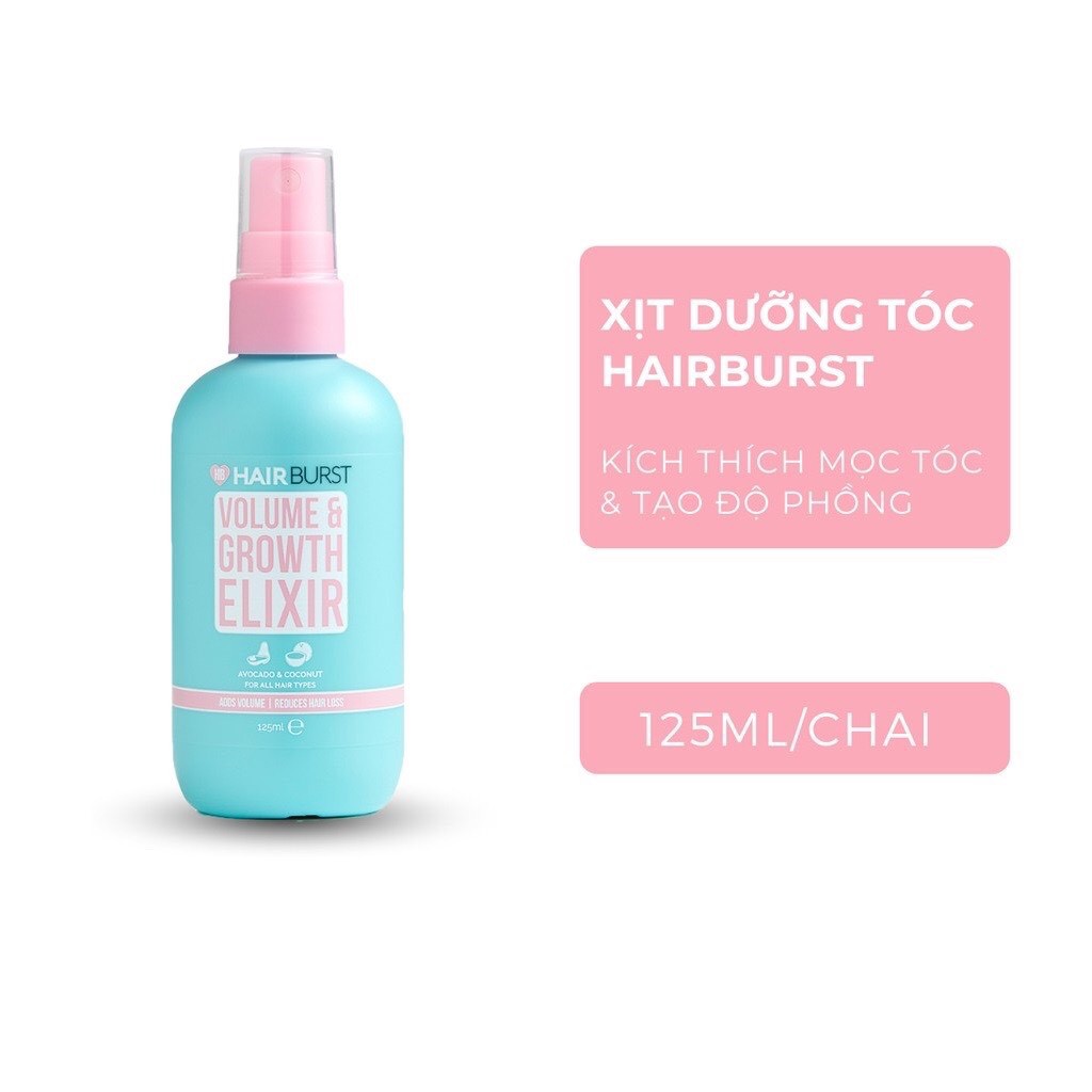 Combo Gội + Xả + Xịt Dưỡng Tóc Chăm Sóc Tóc Dài Dày Và Khỏe Hơn Hairburst