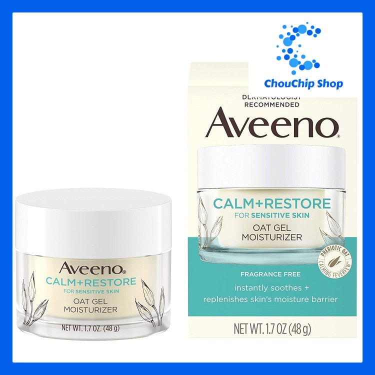 Kem dưỡng ẩm phục hồi và làm dịu da Aveeno Calm + Restore Oat Gel Moisturizer 48g