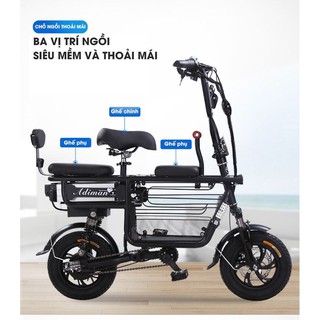 xe điện gấp gọn mẫu mới BÁN GÓP -  xe điện adiman