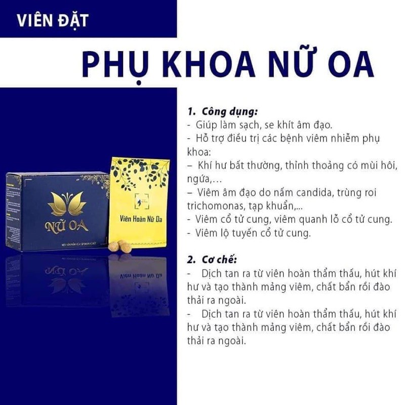 Hộp 12V NỮ OA- ĐÔNG Y VŨ ĐỨC( tặng kèm dung dịch vệ sinh trị giá 299k)