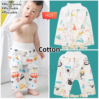 Quần Tã Dạng Váy Lưng Cao Bằng Cotton Chống Nước Chống Rò Rỉ Có Thể Tái Sử