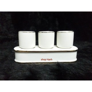 Bộ 3 và bộ 5 chung nước đá trắng