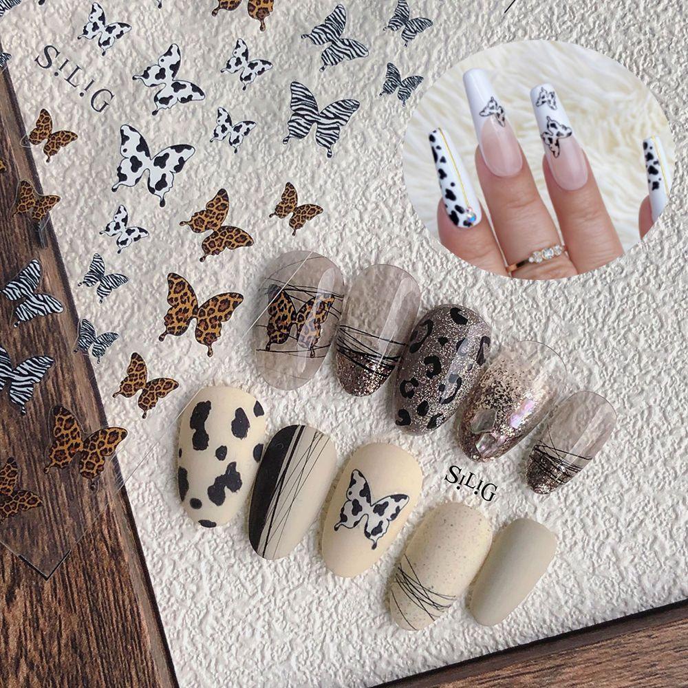 1 Tấm Hình Dán Móng Tay Nghệ Thuật 5D Nhiều Phong Cách Khác Nhau