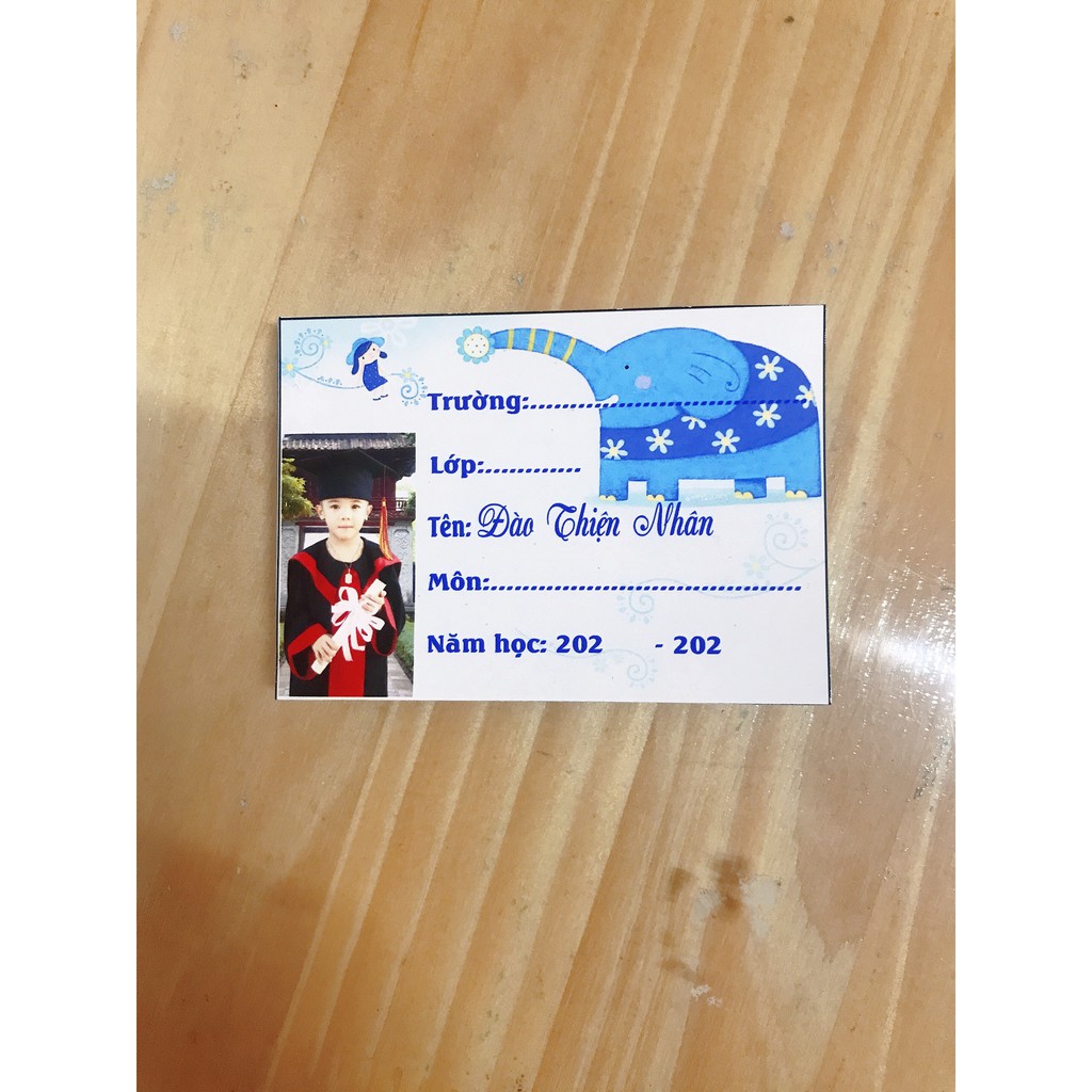 Nhãn Vở In Hình Bé