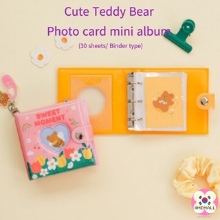 [Daiso Korea] Album ảnh thẻ nhỏ xinh 30 tờ hoạ tiết gấu teddy dễ thương