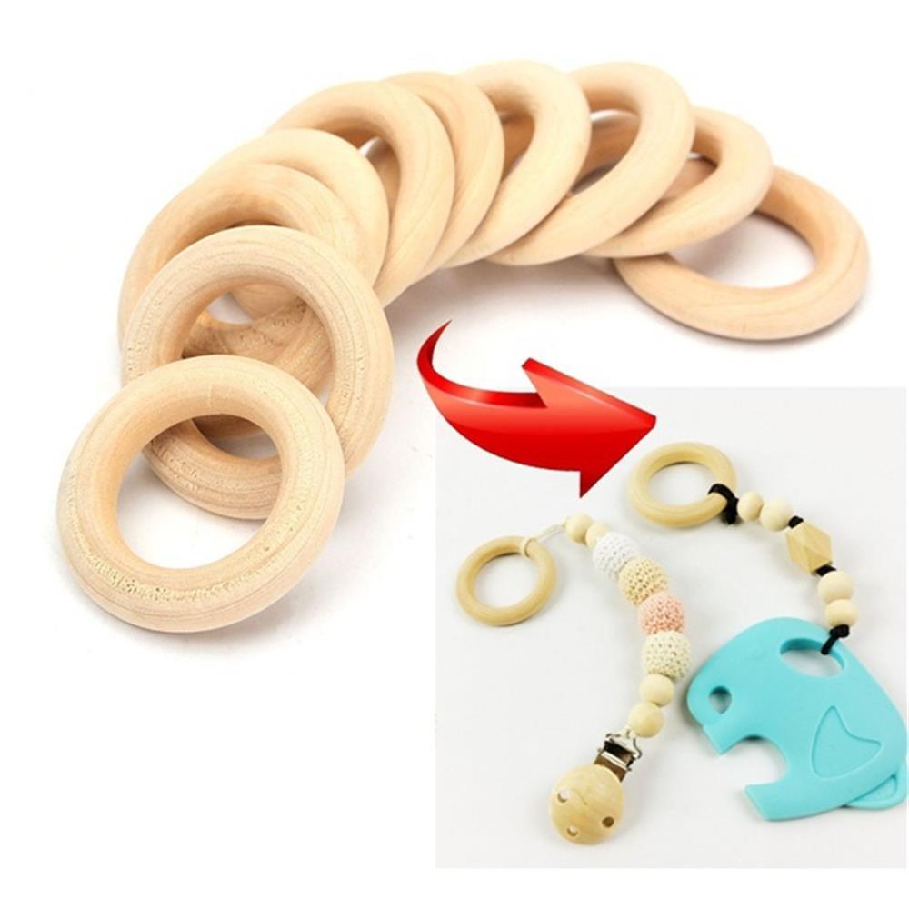 Bộ 5 Vòng Gỗ Nối Răng 70MM Thời Trang Cho Bé