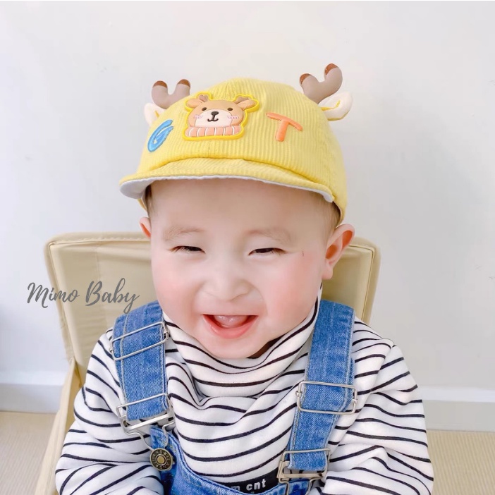 Mũ nón lưỡi trai gắn sừng tuần lộc dễ thương cho bé MH117 Mimo Baby