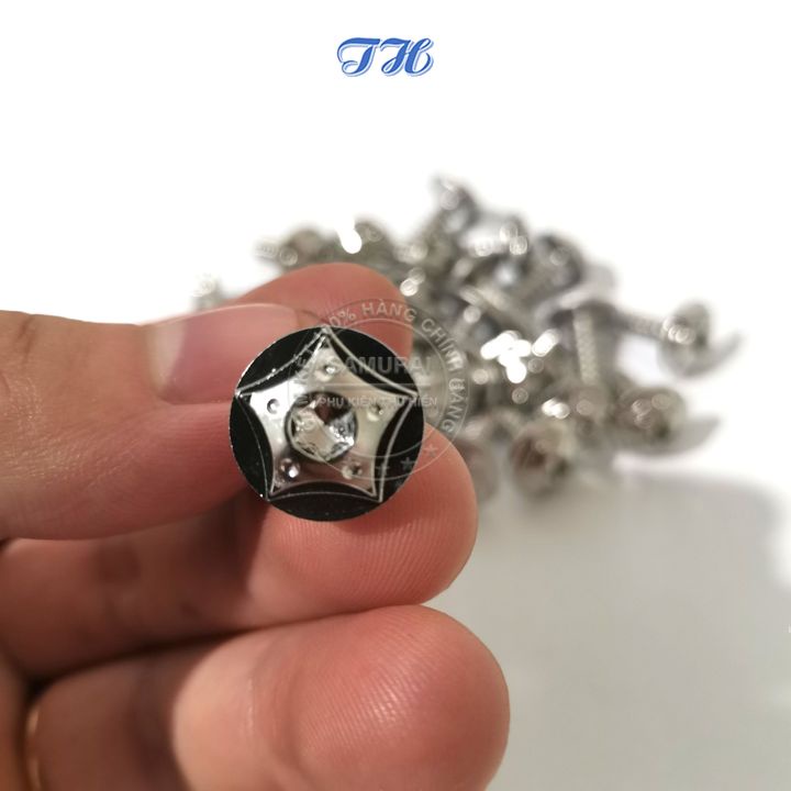 Ốc 5li18 răng xoắn salaya inox 304 gắn các vị trí tương thích cho Vario, Sirius, Wave, Winner, Exciter ,...( Gía 1 con )