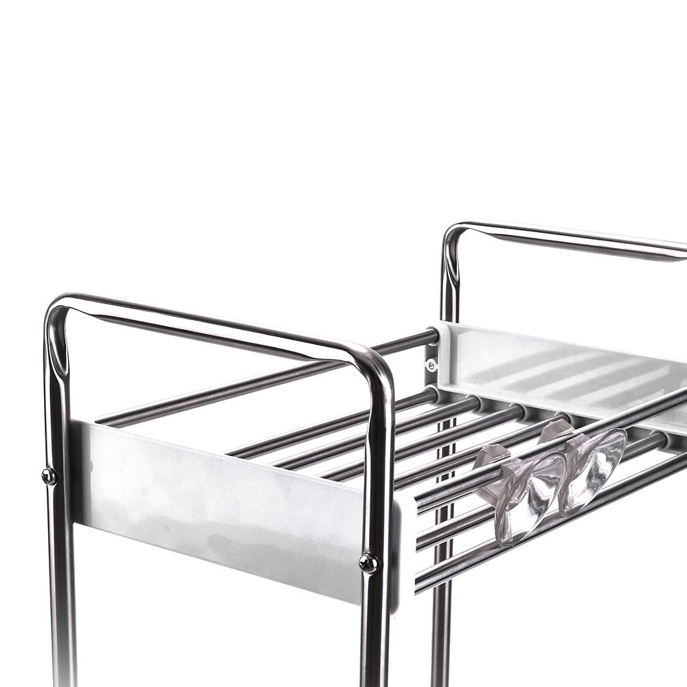 HomeBase KECH Giá 3 tầng bằng thép không gỉ Thái Lan HBS-03 W26xH59,5xD5,1cm màu bạc