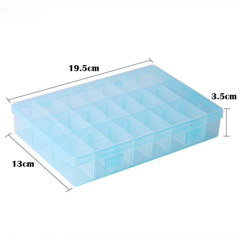Hộp nhựa đựng trang sức 10 / 15 / 24 / 28 ngăn tiện dụng