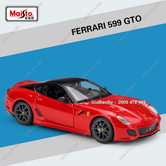 Xe Mô Hình Kim Loại Ferrari 599 GTO - Tỉ Lệ 1:24 - Bburago - Đỏ - 8159.1