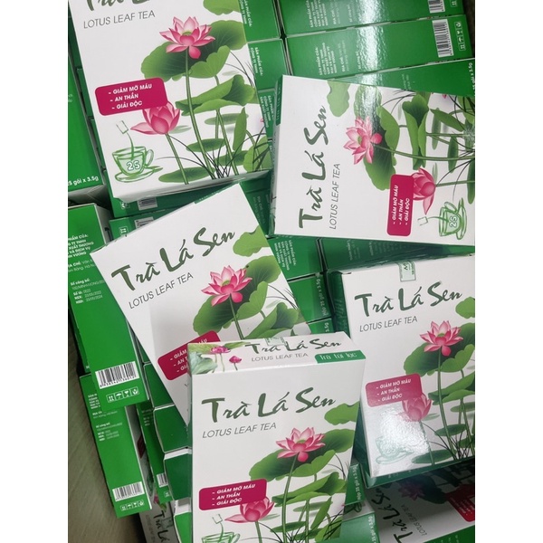 Trà lá sen giảm mỡ máu 1 hộp 15 gói nhúng siêu thơm