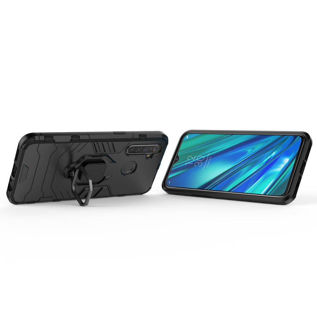 Ốp lưng Realme 5 Pro Q,🔥 Ốp iron man chống sốc kèm nhẫn iring chống xem video bảo vệ camera cho Realme Q 5 Pro