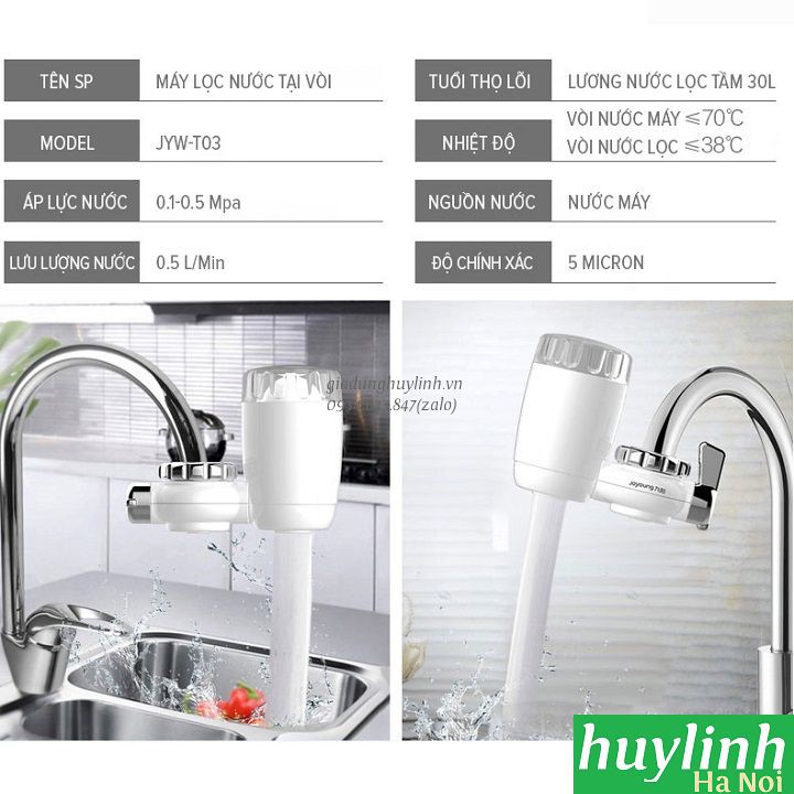 Thiết bị máy lọc nước tại vòi Joyoung JYW-T03 - Model 2021