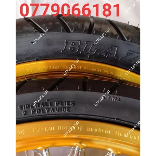 BÁNH CĂM EXCITER 150 ĐÙM KHẾ VÀNG NIỀNG YOKO MÀU VÀNG VỎ RUỘT BLAZETECH THÁI LAN ĐÃ RÚT CĂM VÔ VỎ RUỘT