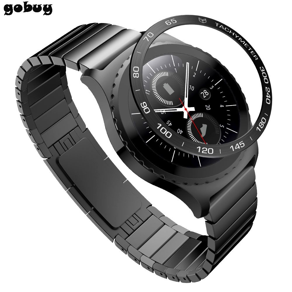 For Samsung Gear S2 SM-R732 Classic Watch Sticker Cover Anti-scratch Protection Steel Ring Bezel vn