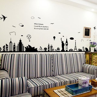 Decal dán tường thành phô london thu nhỏ