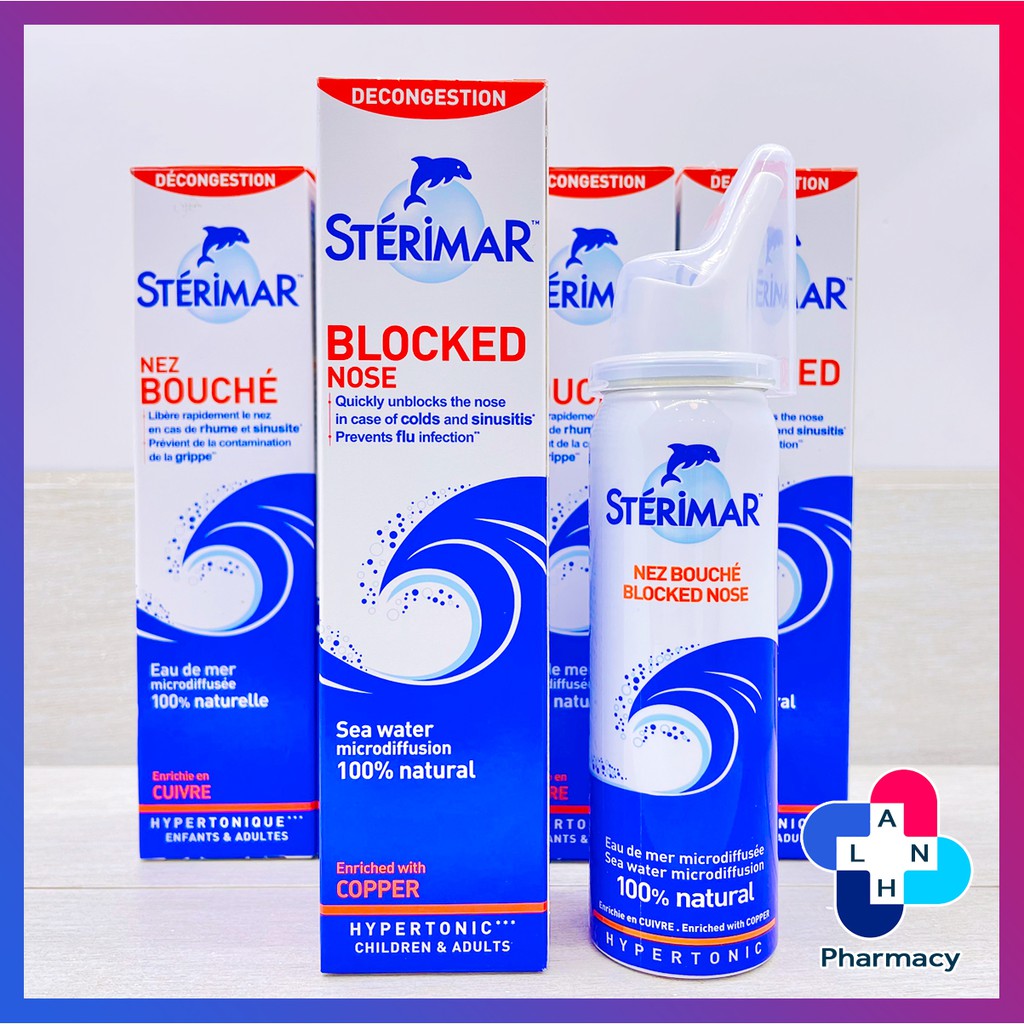 STERIMAR BLOCKED NOSE - Dung dịch nước muối biển vệ sinh cho người nghẹt mũi.