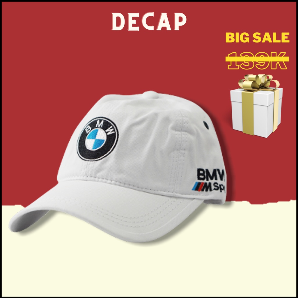 Nón mũ kết lưỡi trai thời trang phom đẹp nam nữ unisex ulzzang chất vải kaki snapback kiểu xe hơi BMW |DECAP SHOP