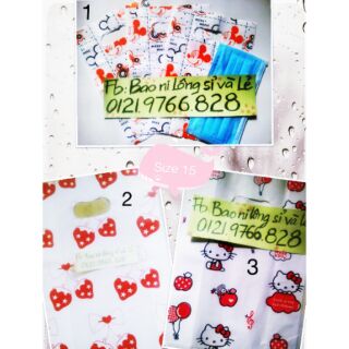 BAO NILON Trắng hình size 15