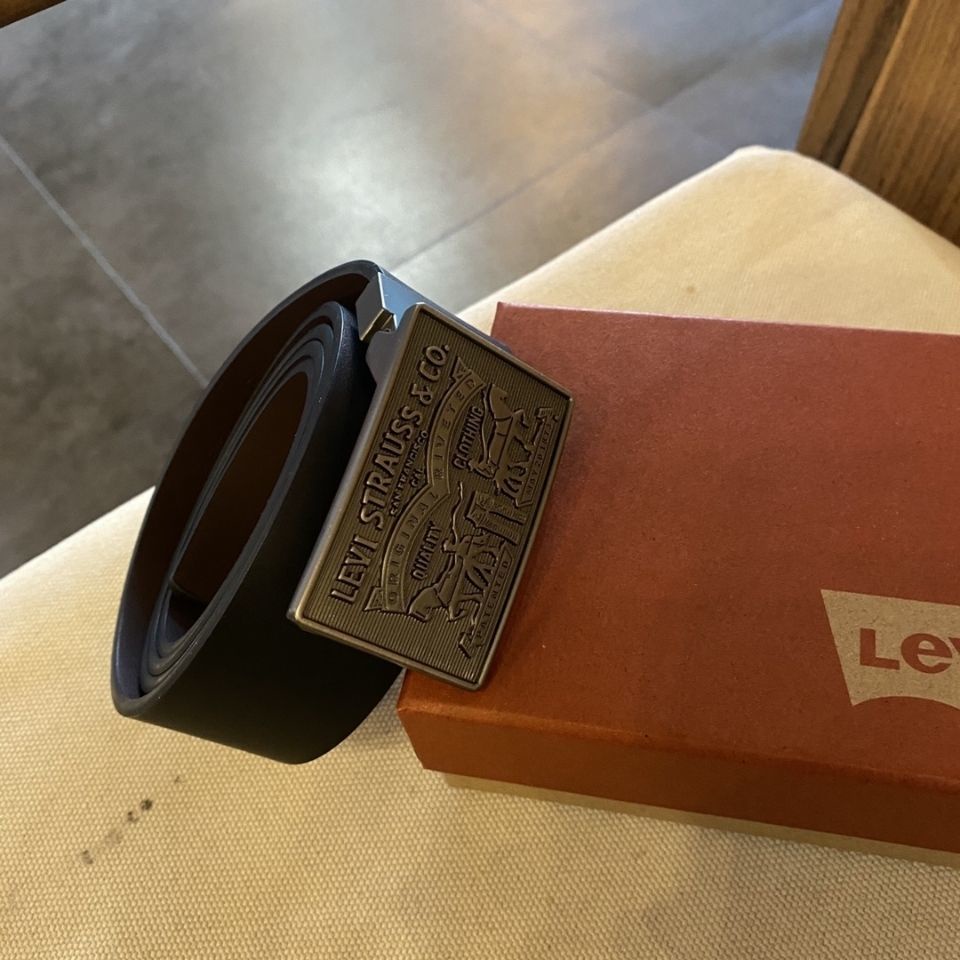 Thắt Lưng Levis! Hàng Có Sẵn! Thắt Lưng Da Bò Thật Unisex