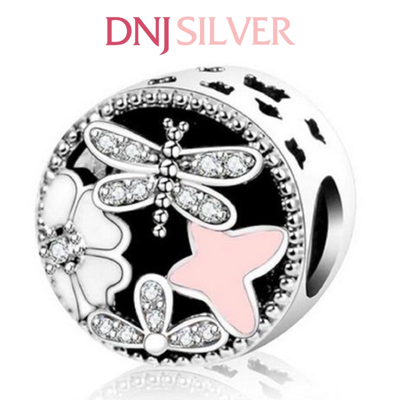 Charm bạc 925 cao cấp, hàng chuẩn bạc - Charm Springtime Pink Enamel thích hợp để mix vòng tay charm - DN322