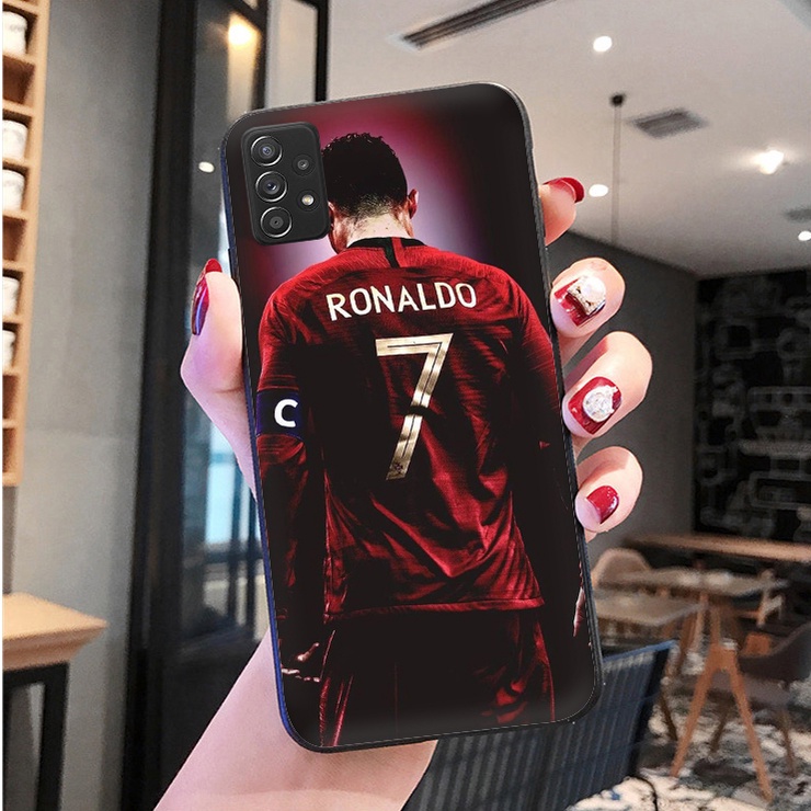 Ốp Điện Thoại Mềm Viền Đen Hình Cristiano Ronaldo Cho Samsung Galaxy A50 A50S A30S A11 A12 4G A21S A22 4G A22 5G A31 T3