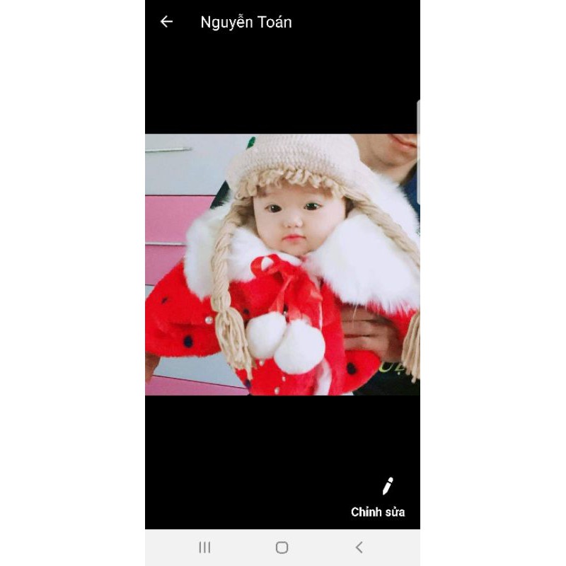 Áo khoác cổ lông cho bé gái 3-12kg