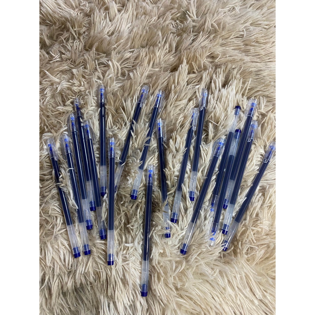 Bút bi nước học sinh 0.5mm mực đều, nét chữ đẹp màu xanh, đen - Bút Bi Mực Đen Nhám Kiểu Muji Đơn Giản Siêu Nhẹ