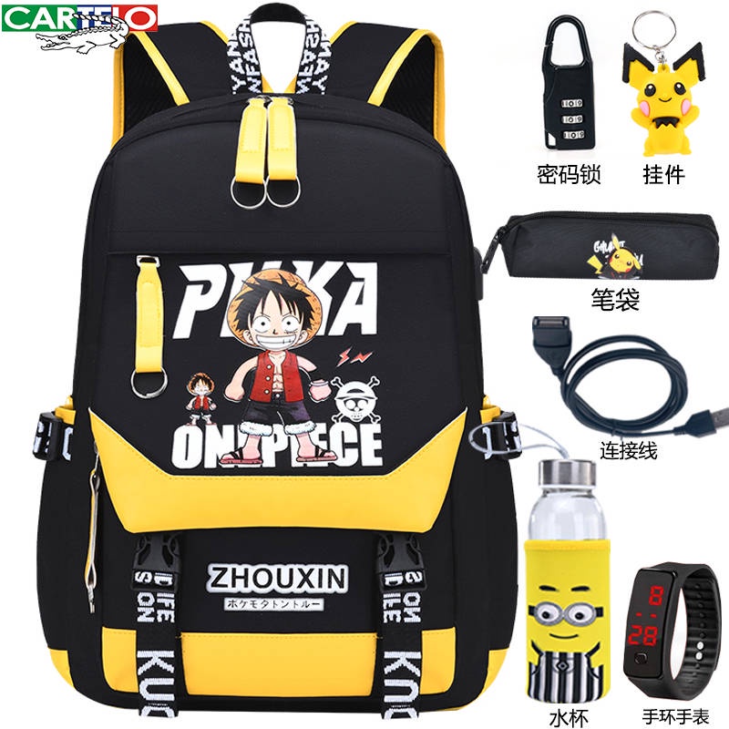 balo naruto Balo Đi Học Chống Thấm Nước Bảo Vệ Cột Sống Lưng Cho Bé