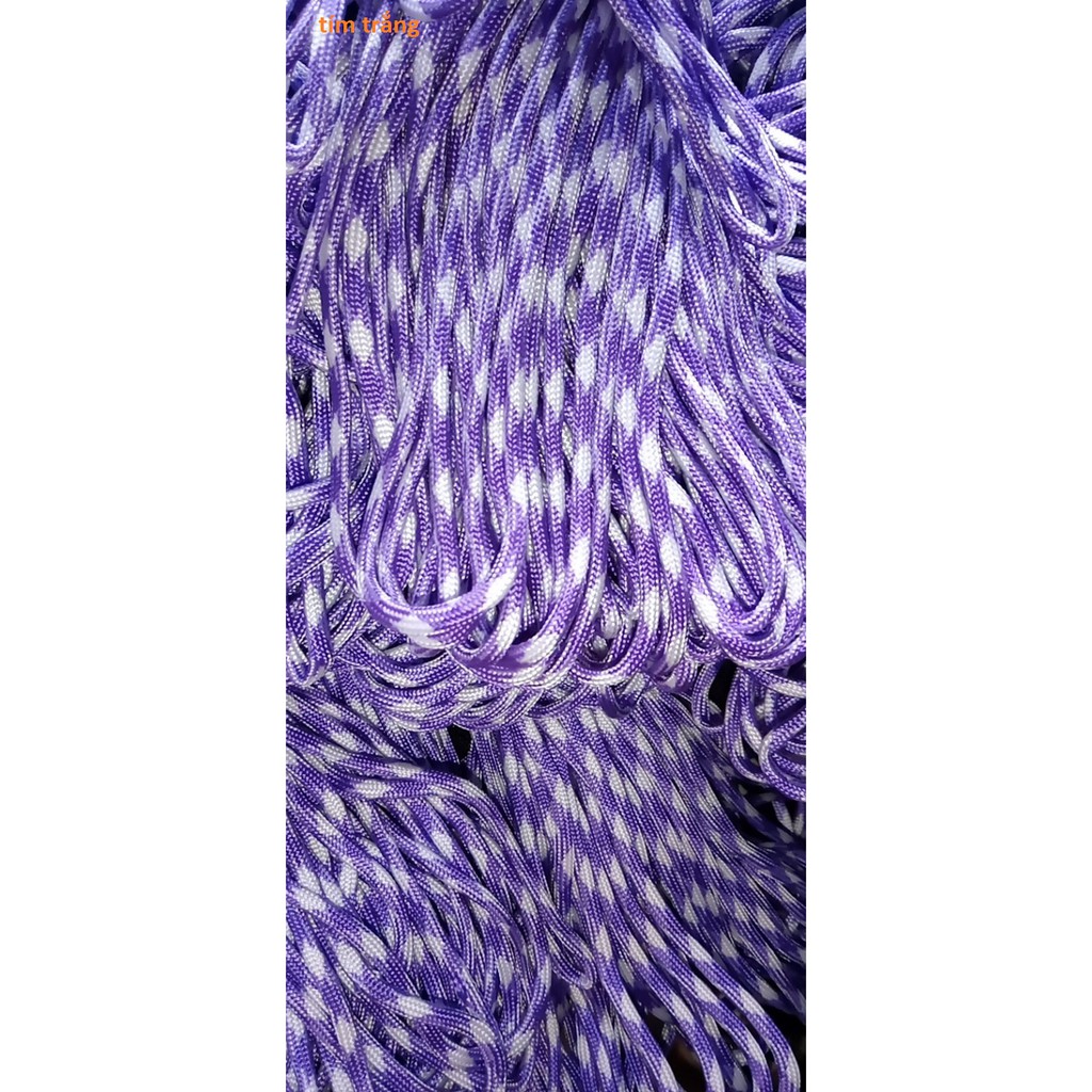 Bó 28-30mét dây dù paracord 7 lõi 4mm tròn - (có trên 25 màu)