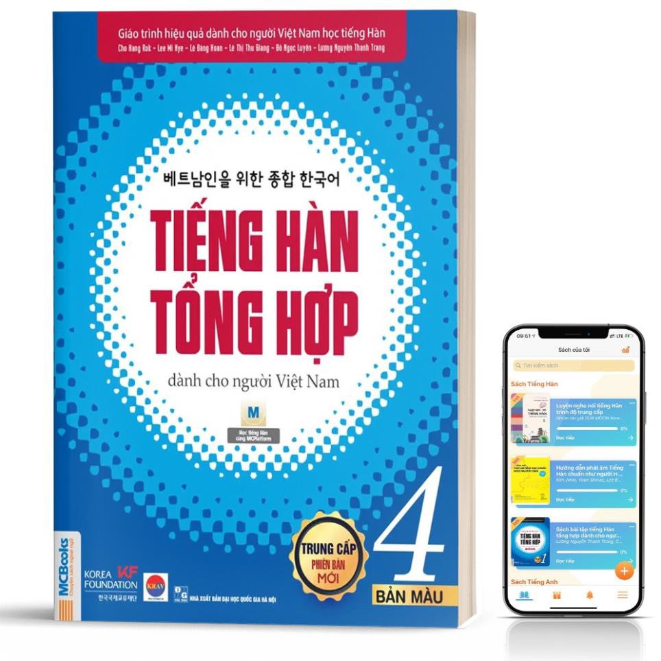 Sách - Tiếng Hàn Tổng Hợp Dành Cho Người Việt Nam Trung Cấp 4 - Phiên Bản Mới 2020 [MCBOOKS]