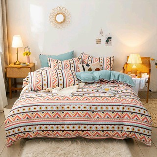 set Thổ Cẩm Đỏ bộ Chăn Ga Gối 4 món Poly cotton HÀN QUỐC 100%