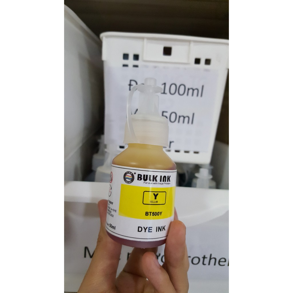 Mực in Phun Brother ( ĐEN 100ML-MÀU 50ML) - giá tính trên 1 chai