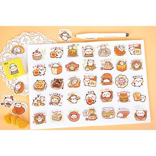 Bộ 46 Sticker Đầu Bếp Gấu E104