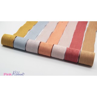 Ruy băng da lộn HQ cỡ 38mm, dùng làm phụ liệu may mặc, phụ kiện tóc, thời trang, nơ bờm, bó hoa