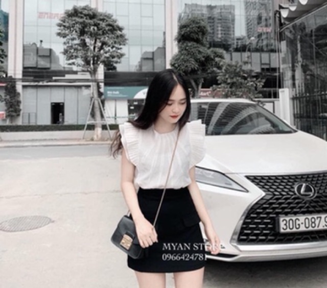 Áo cánh tiên tay xếp li
