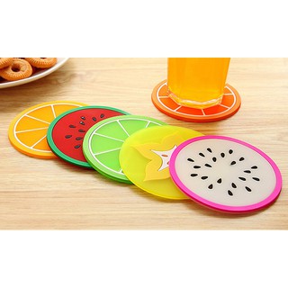 Miếng lót cốc Silicon hình hoa quả