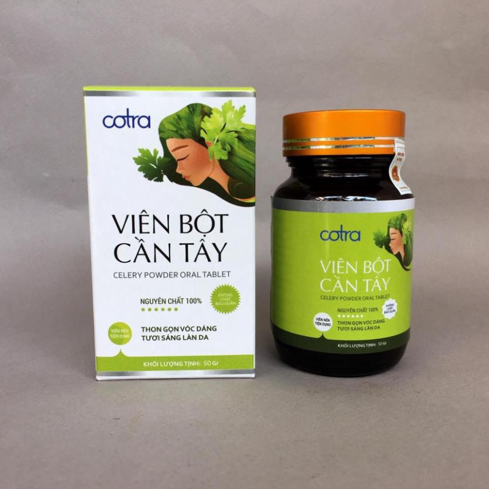 BỘT CẦN TÂY MẬT ONG SẤY LẠNH NGUYÊN CHẤT DẠNG VIÊN (Hộp 50g, 80g) giúp giảm cân, trắng da, tái tạo da, detox cơ thể