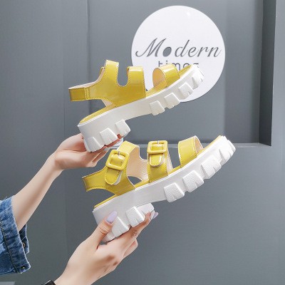 (SẴN) Sandal nữ 3 quai ngang đế xuồng 5cm màu nhã cực xinh SANDAL77