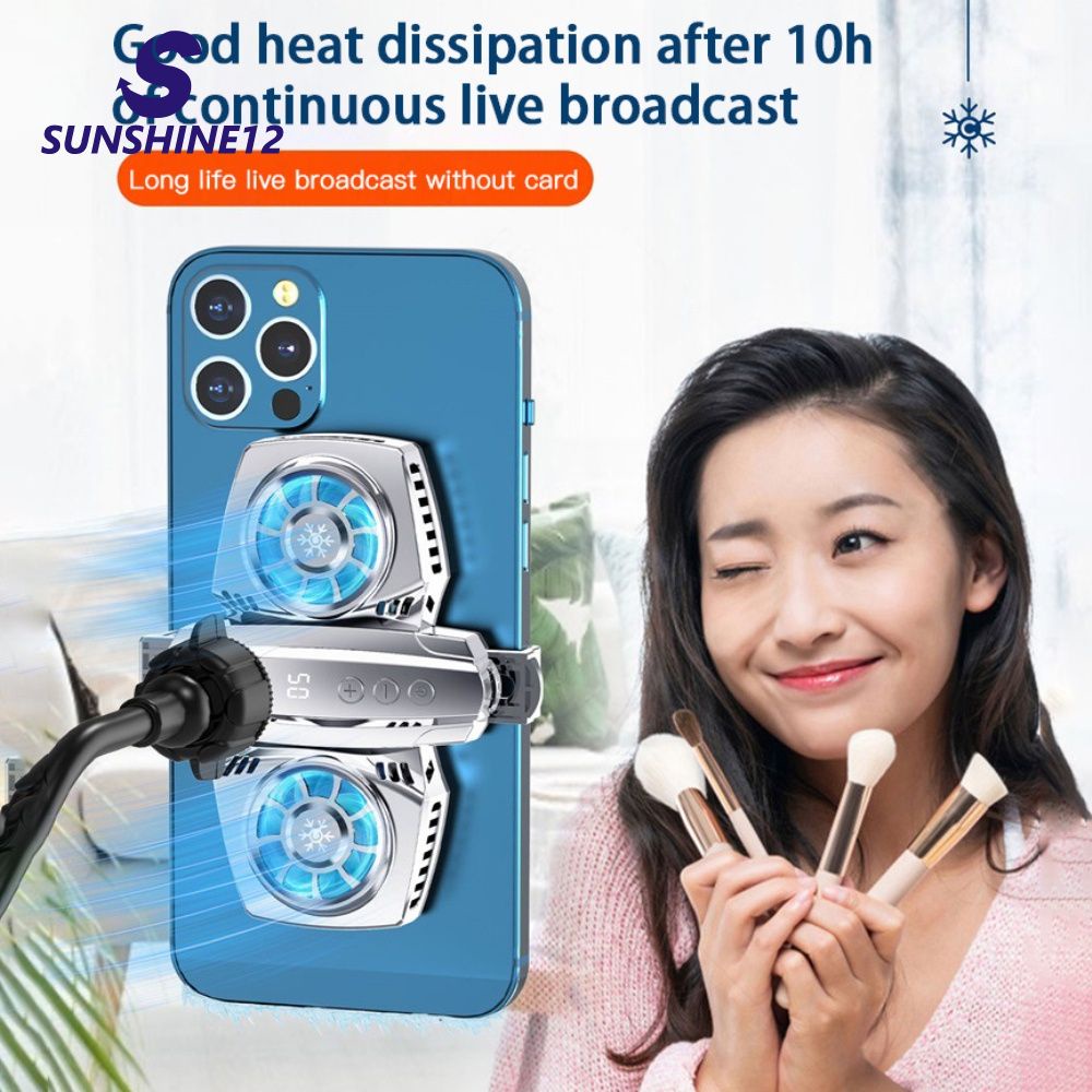 2022 mới Điện Thoại Di Động Mát Chơi Game Tản Nhiệt RGB Dual Core Nhanh Chóng Làm Mát Fan Với Hiển Thị Nhiệt Độ Trực Tiếp Trò Chơi K4 K4A DL05 【 sunshine12 】