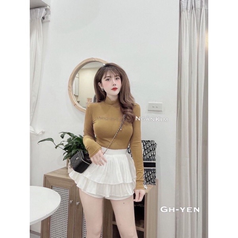 Chân váy xếp ly 2 tầng có quần bảo hộ