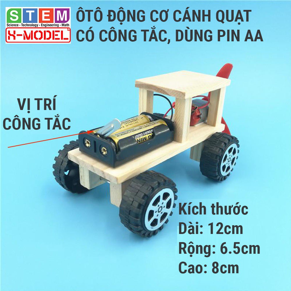 Đồ chơi sáng tạo STEM tự làm Ô tô đồ chơi gỗ mô tơ cánh quạt XMODEL ST53 Đồ chơi tự làm DIY Giáo dục STEM