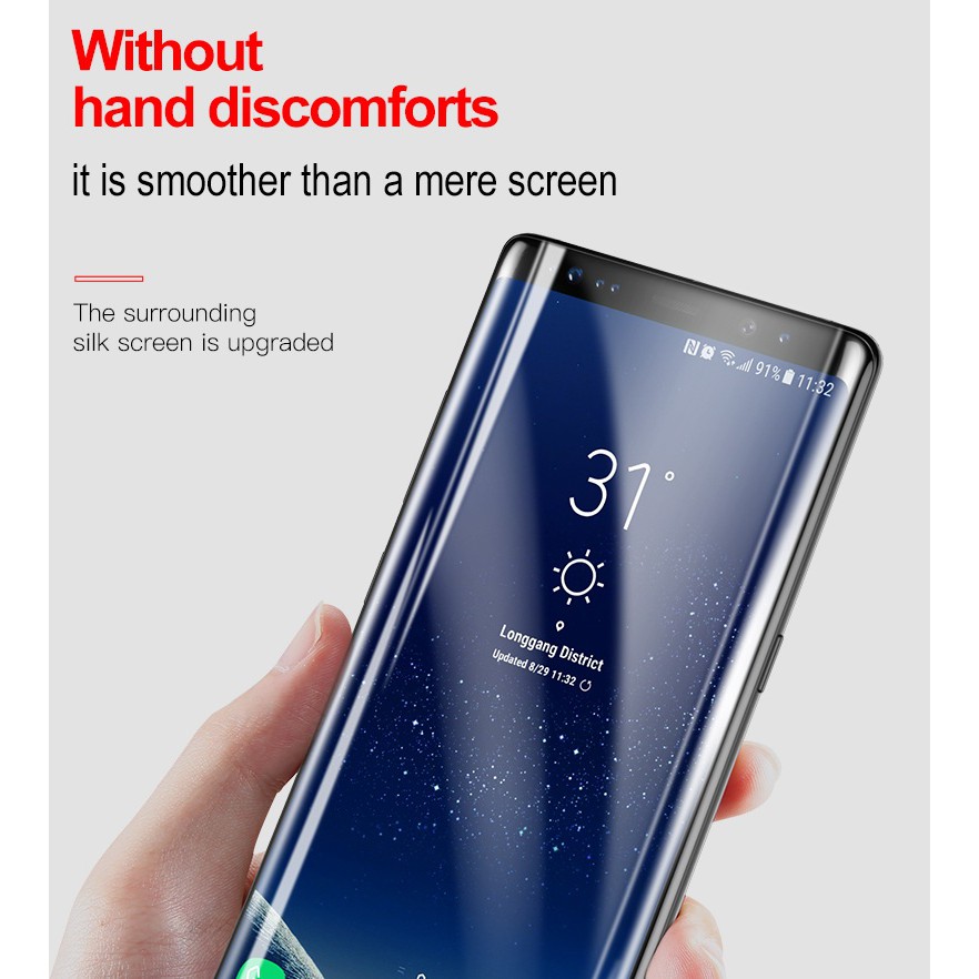 Cường lực Baseus 3D Arc Samsung Note 8 (0.3mm)