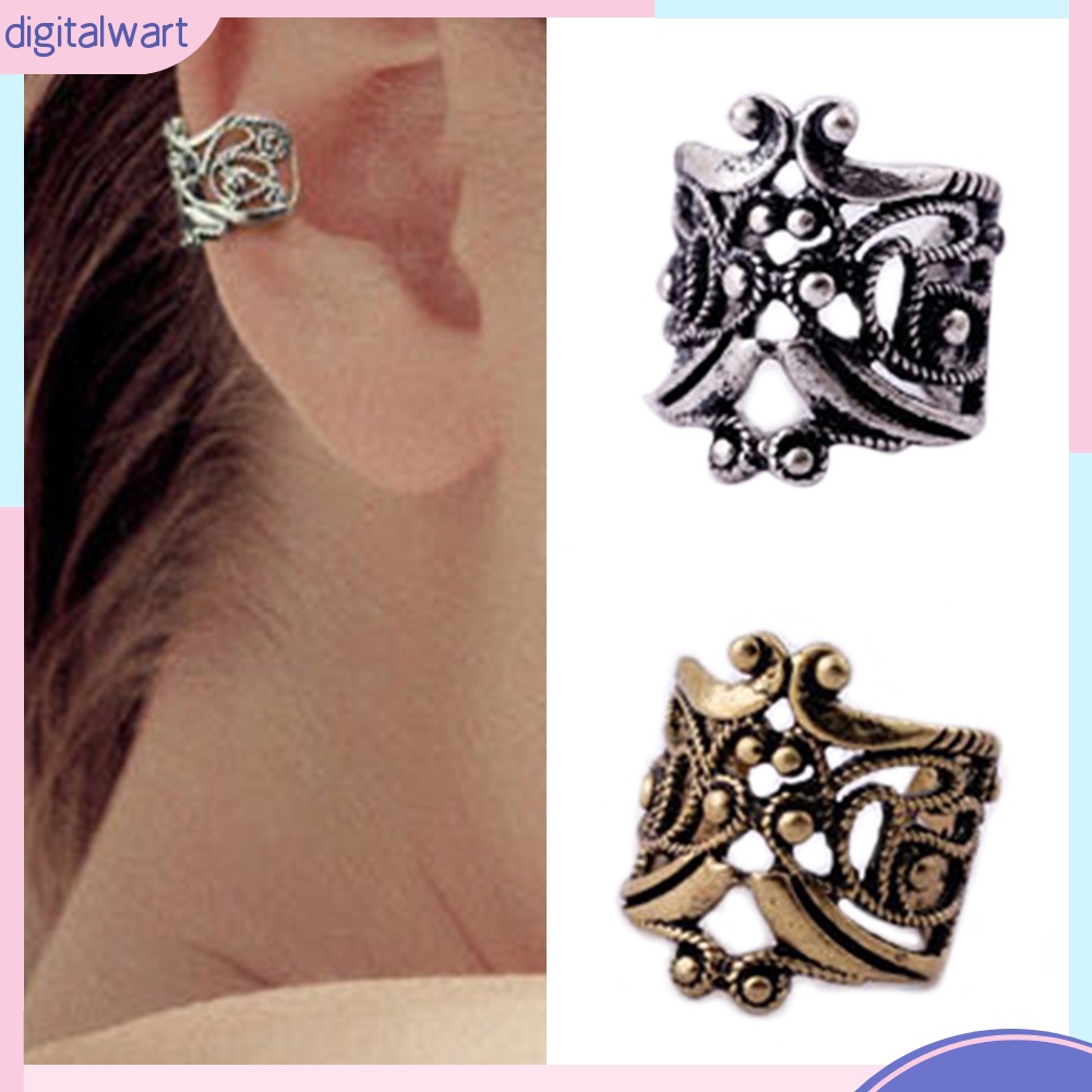Khuyên kẹp tai hoạ tiết rỗng phong cách Vintage Punk cá tính
