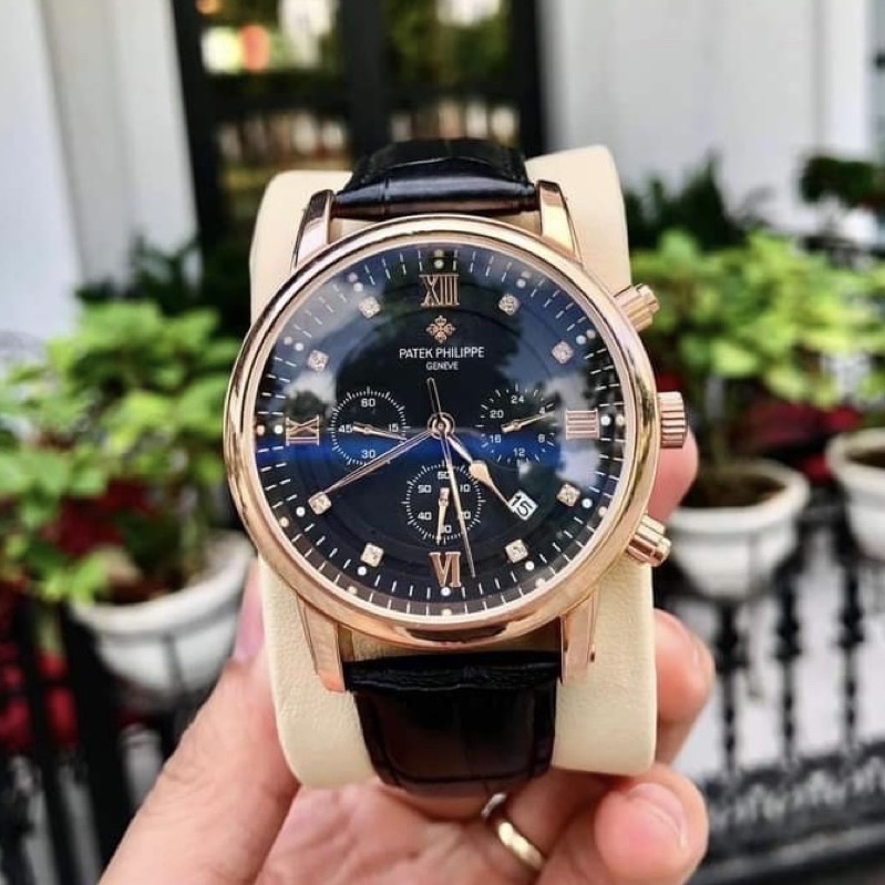 Đồng hồ Nam PT 8989 dây da mềm, chạy 6kim pin kim trôi kính chống xước, thẻ bảo hành 12 tháng - Patek | BigBuy360 - bigbuy360.vn