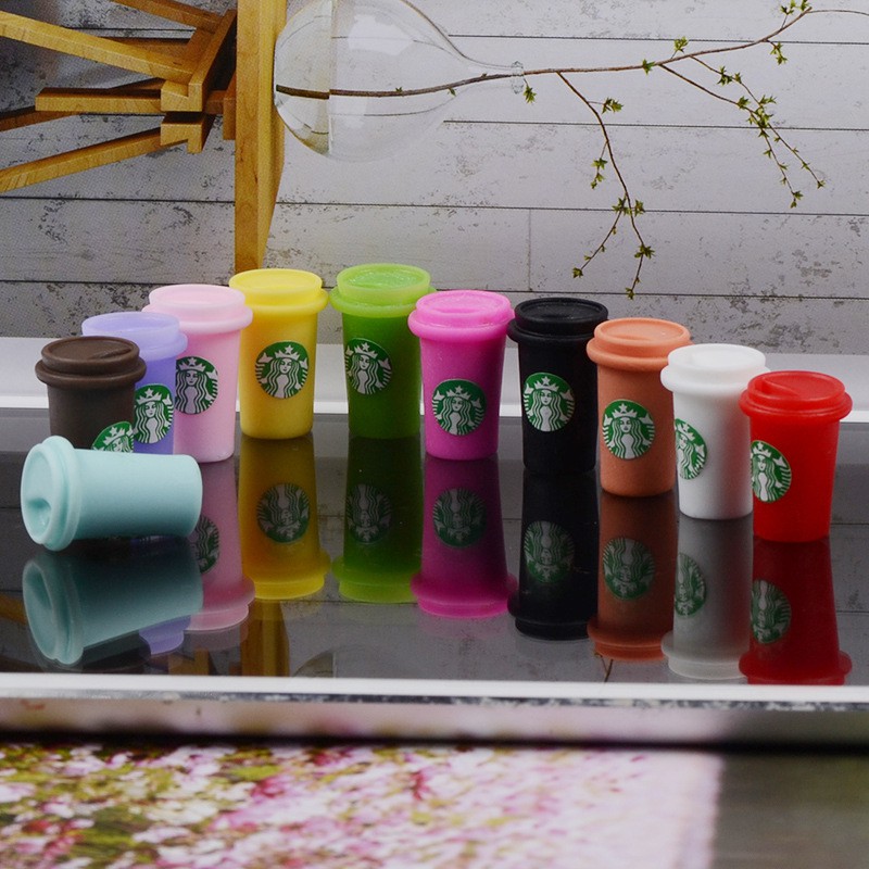 Charm set 05 Ly cafe Starbucks Ly Nhựa slime