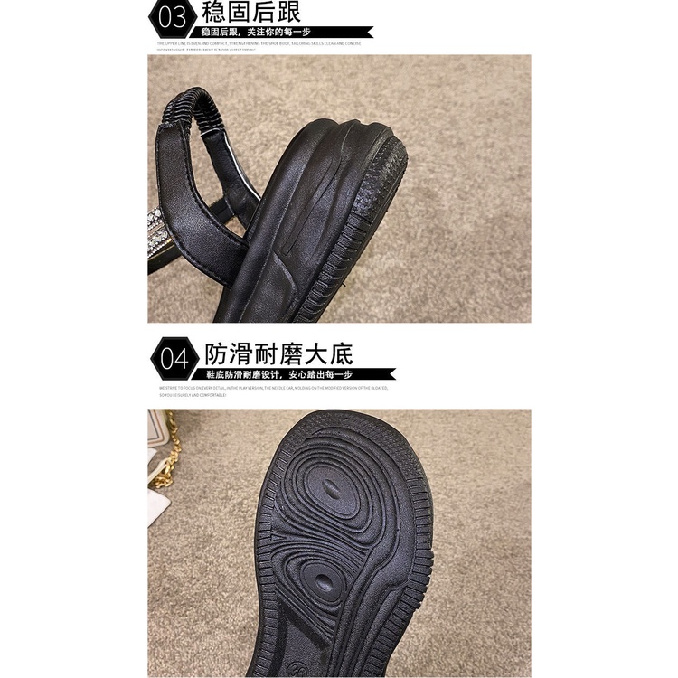 Giày Sandal Đính Đá Lấp Lánh Thời Trang Mùa Hè Mới 2022 Cho Nữ