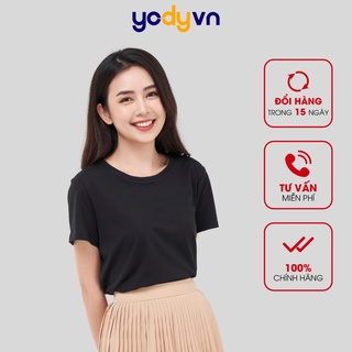 Áo phông nữ YODY cộc tay, cổ tròn chất liệu cotton mềm mại thấm hút mồ hôi TSN5346